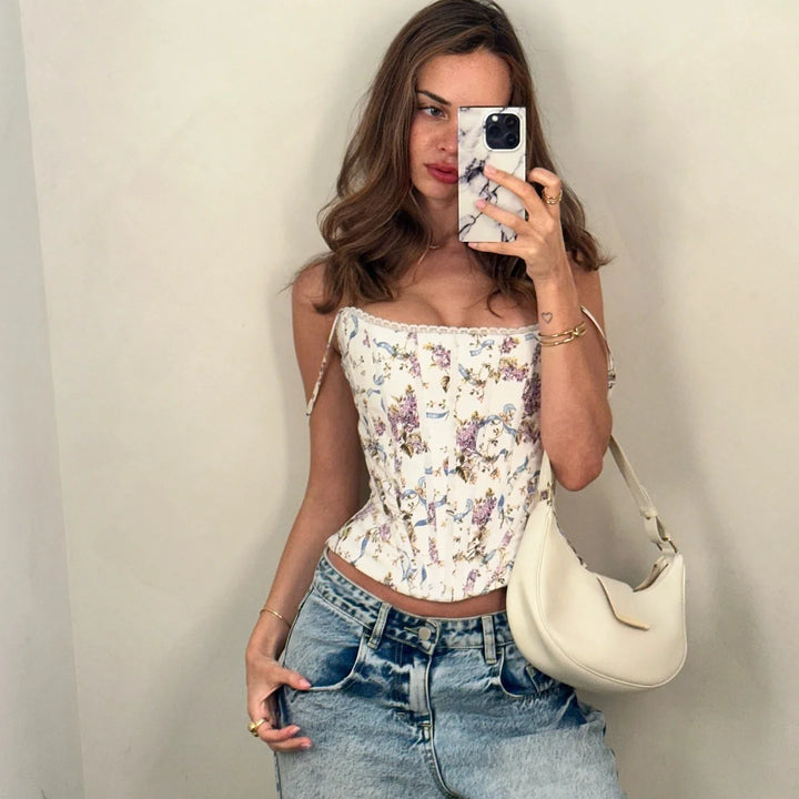 Ravello Floral Corset Top